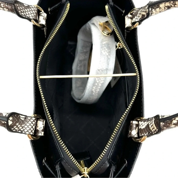 Michael Kors Large Reed Satchel Crossbody Bag & Large Continental Wallet Black - Picture 8 of 15